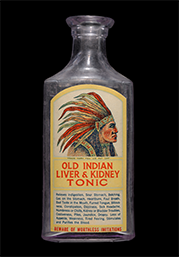 Old Indian Liver and Kidney Tonic bottle, ca. 1925